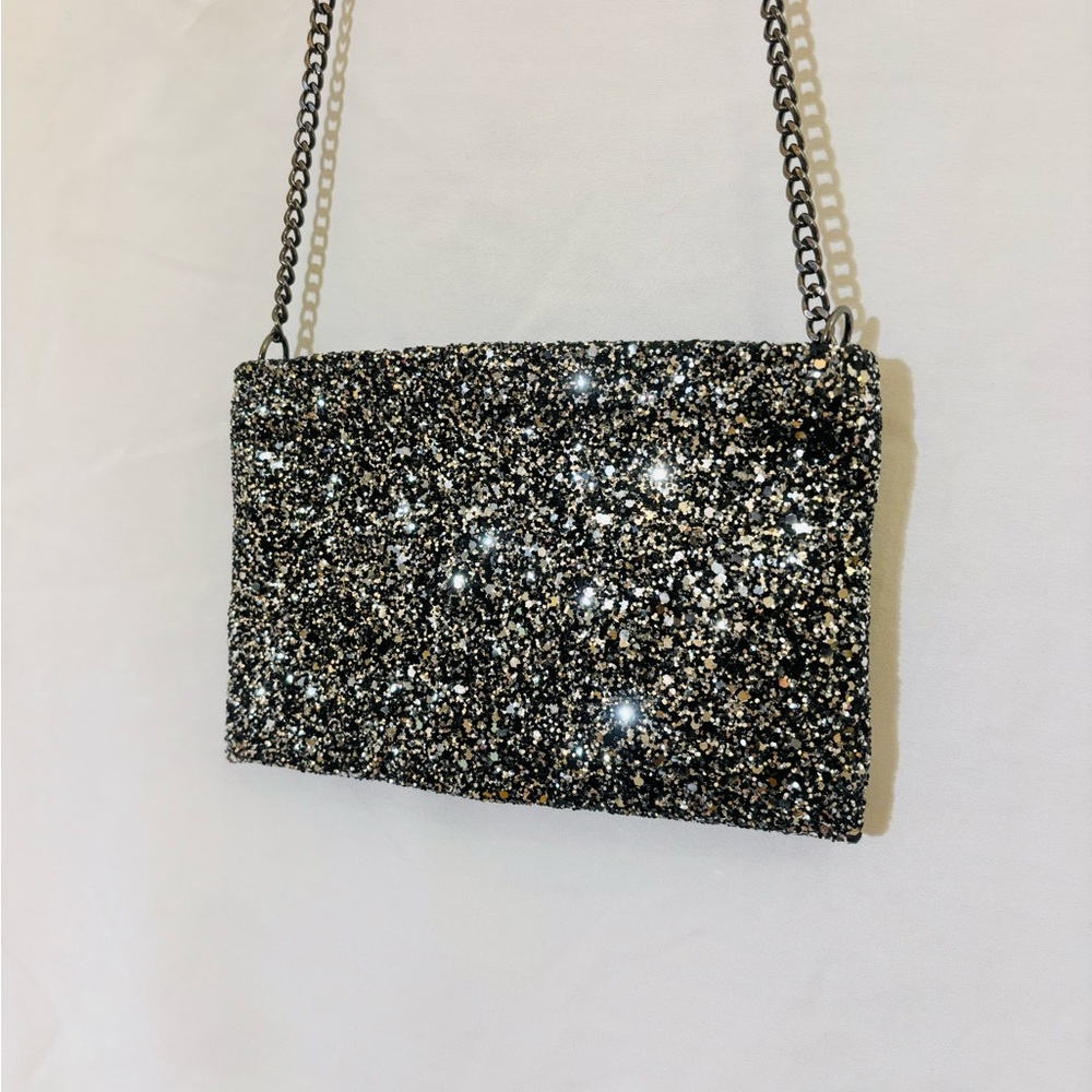 Formal Metallic Glitter Evening Crossbody Bag